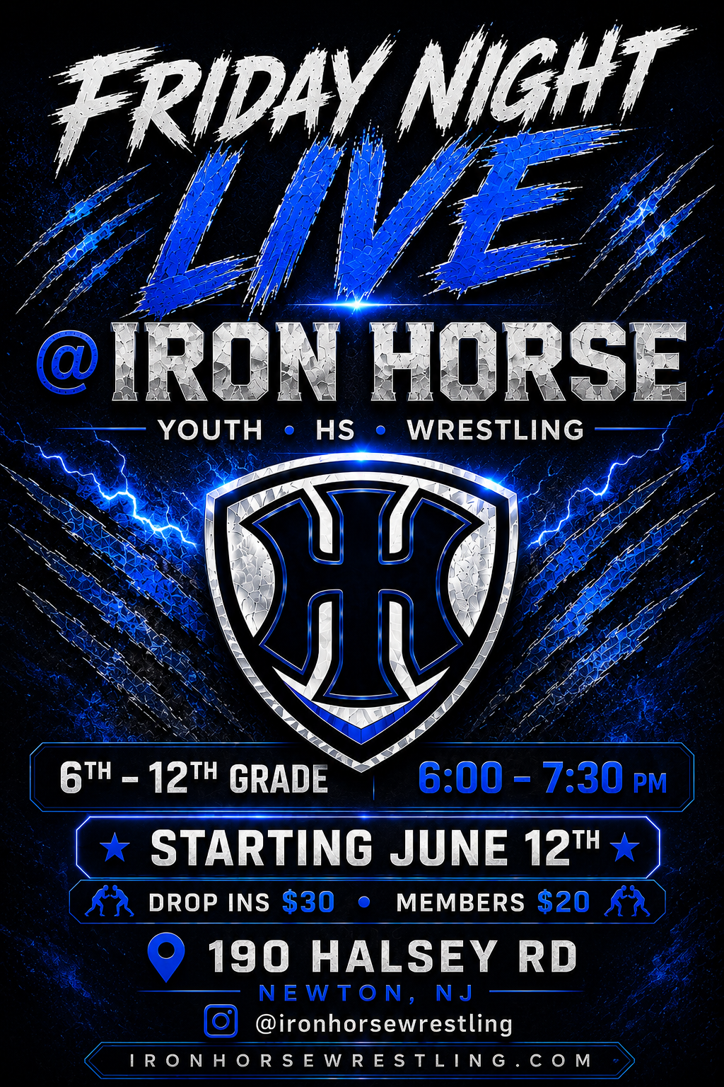 Friday Night Live @ Iron Horse - 6th-12th Grade, Fridays 6:00-7:30 PM starting June 12th